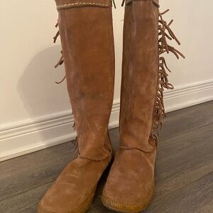 UGG Tan Fringe Boots